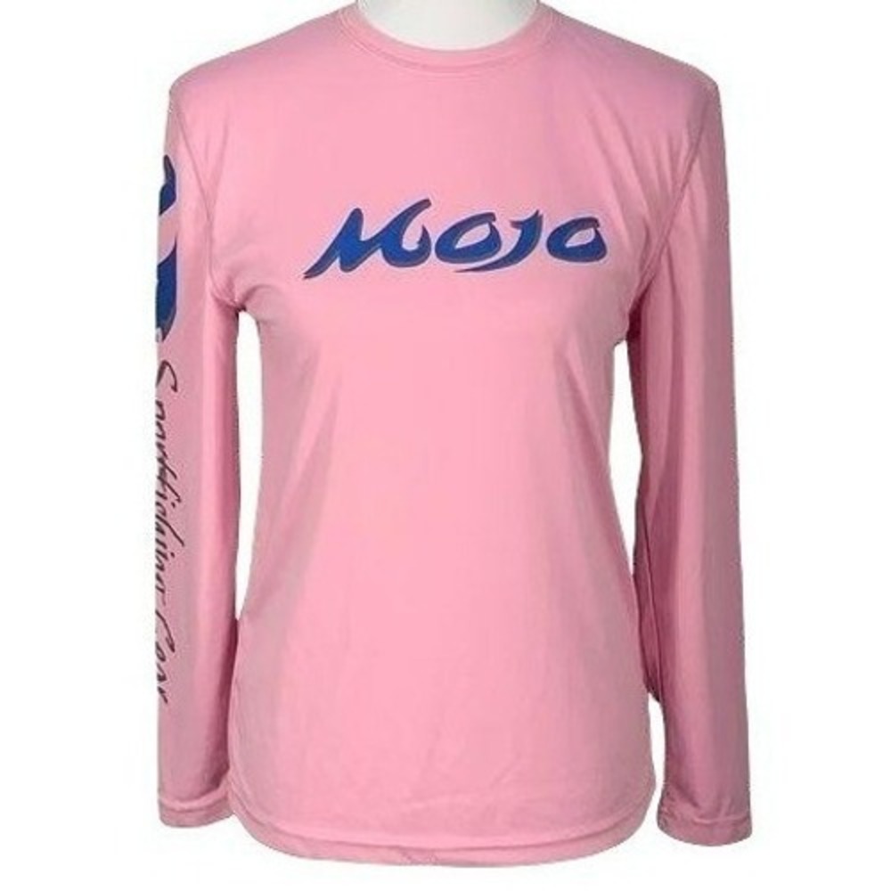 Mojo Sportswear Pink Long Sleeve Performance Fishing Shirt UPF 50 XXS